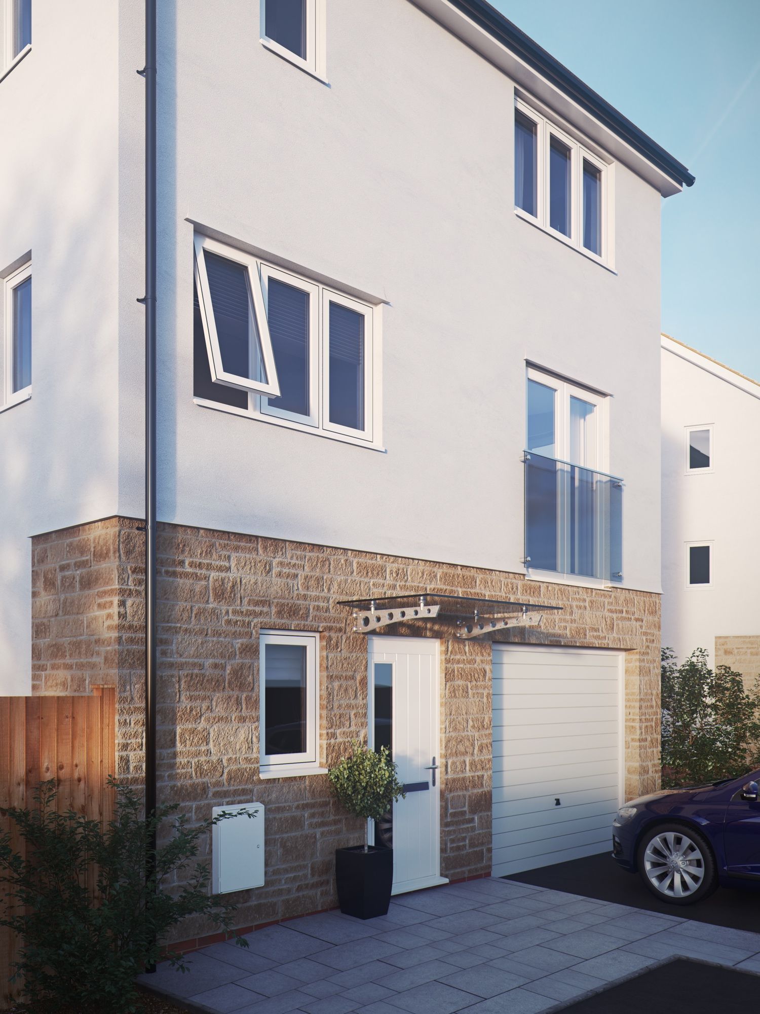 Recent HI Q WINDOWS white uPVC window installation