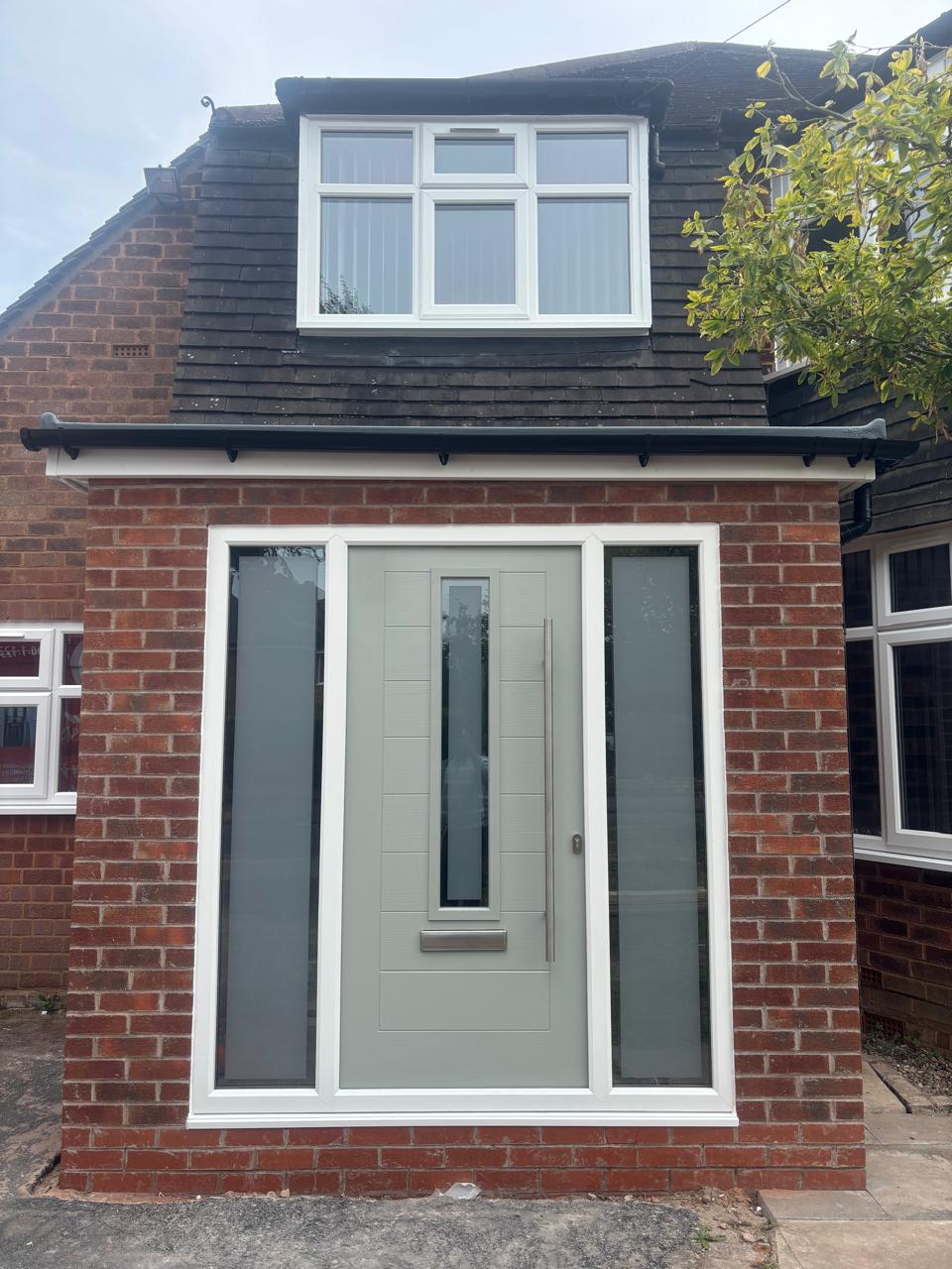 uPVC windows and matching front door on a refurbished home